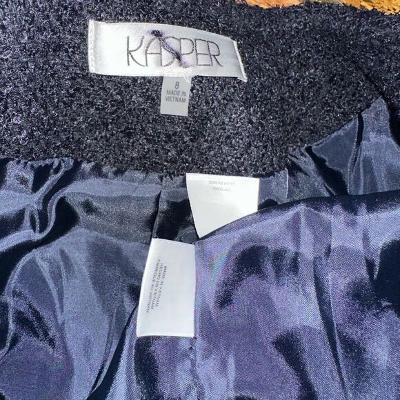 Kasper Boucle Textured Pearl Embellished Tweed Jacket Blazer - Picture 6 of 6